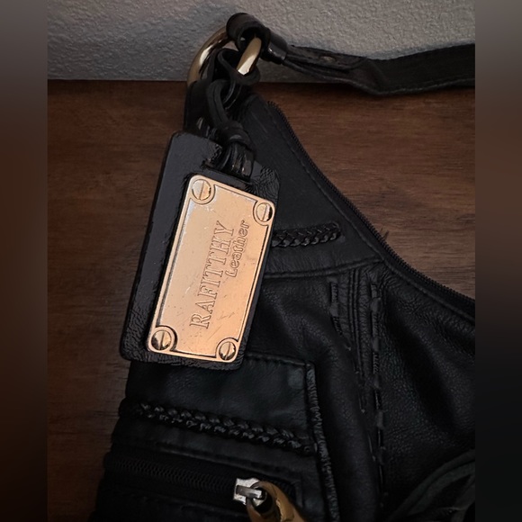 Rafitthy Black Leather Hobo Purse Great Condition Like New - Picture 2 of 4